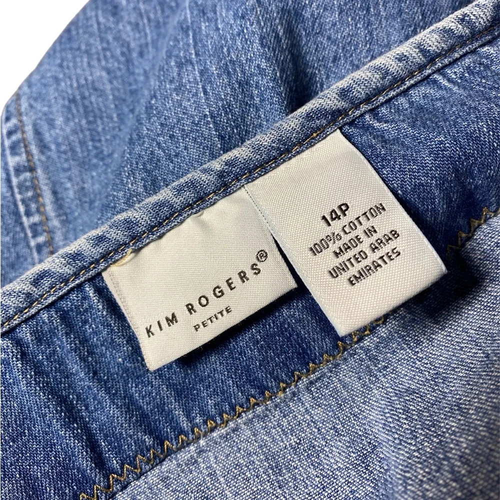 Kim Rogers Vintage Petite Denim Long Maxi Denim Jean Skirt Size 14P - Picture 8 of 8